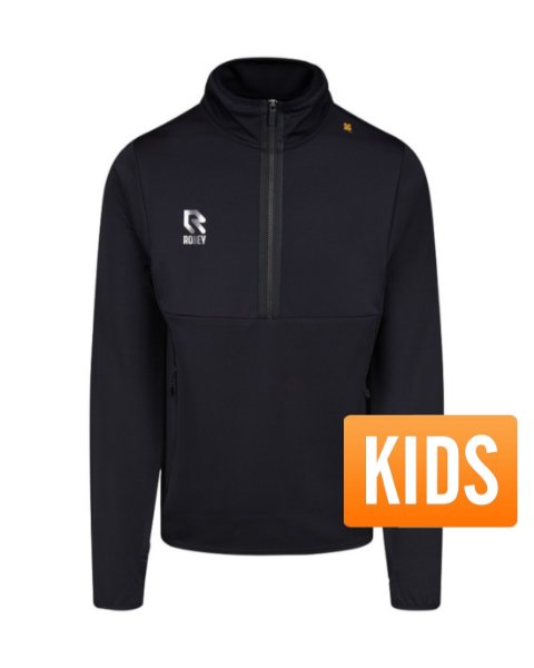 Robey - Off Pitch Scuba Half-Zip Top - Zwart - Kinderen