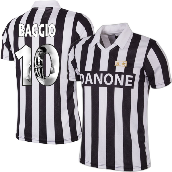 Bild von COPA Football - Juventus FC Retro Fussball Trikot UEFA-Pokal 1992-1993 + Baggio 10 (Photo Style)