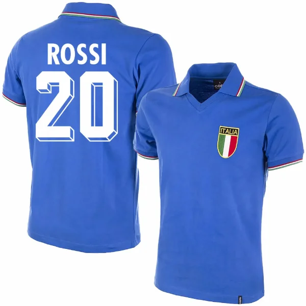 Bild von Italien Retro Fussball Trikot WM 1982 + Rossi 20