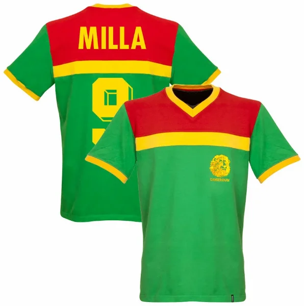 Cameroon Retro Football Shirt 1989 + Milla 9