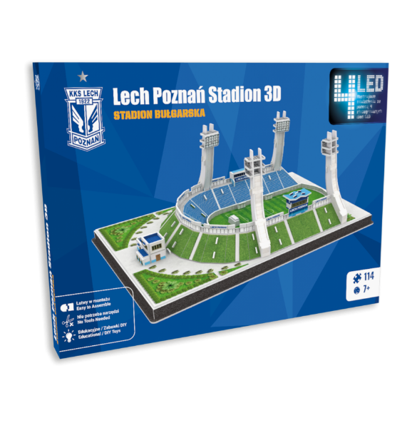 Lech Poznan Bulgarska Stadium - 3D Puzzle (LED Edition)