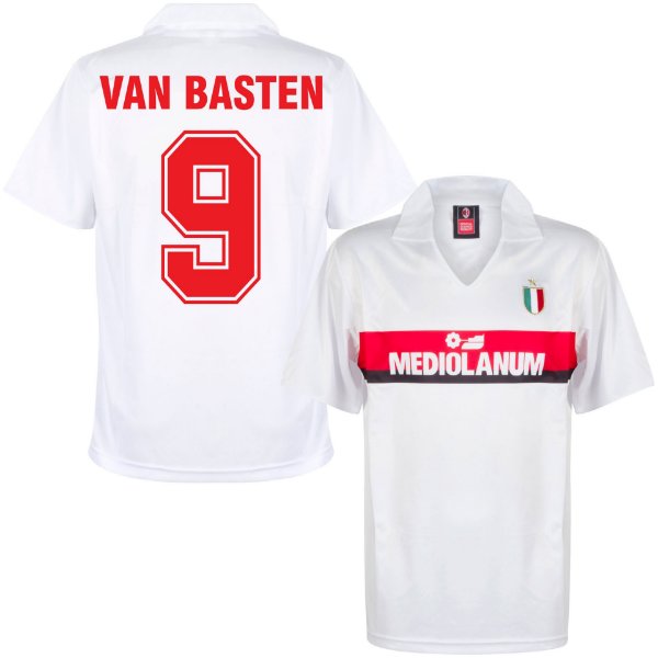 AC Milan Retro Uitshirt 1988-1989 + Van Basten 9